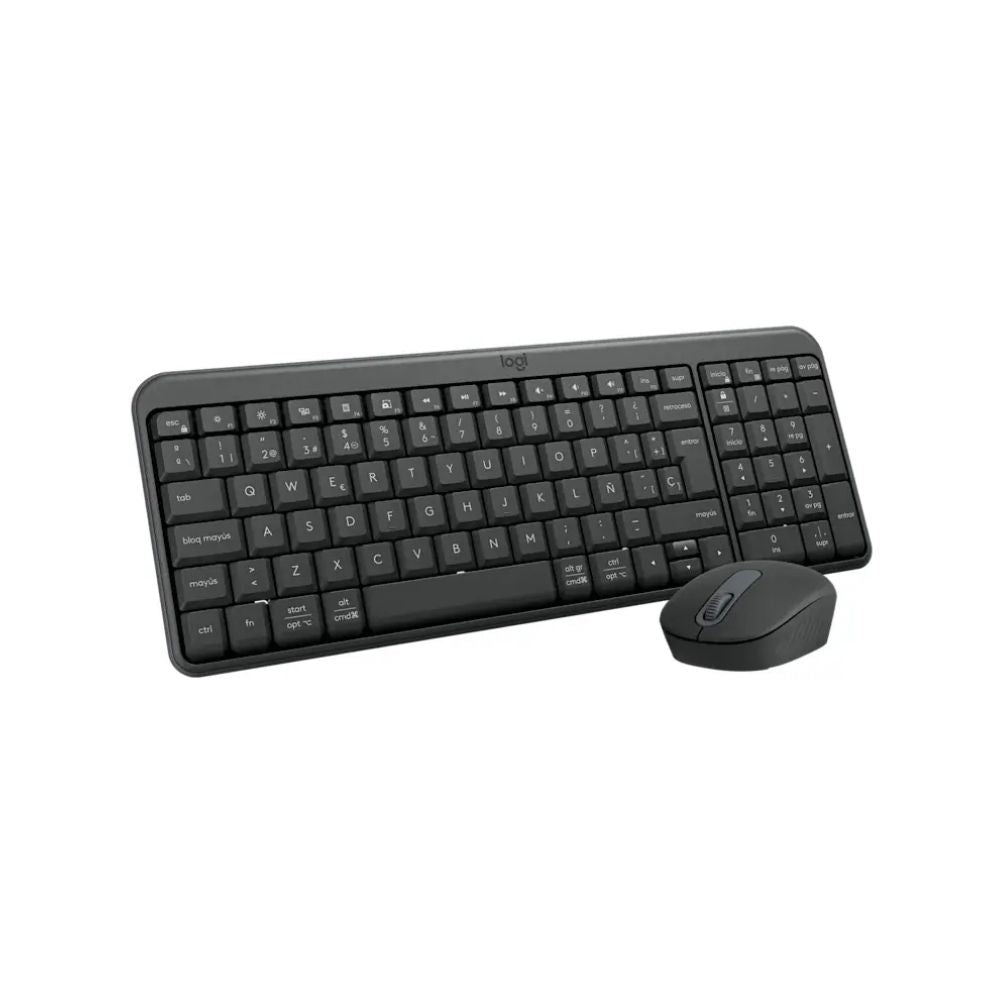Kit Teclado Mouse Inalámbrico Logitech MK250 Compact, Qwerty Bluetooth Grafito