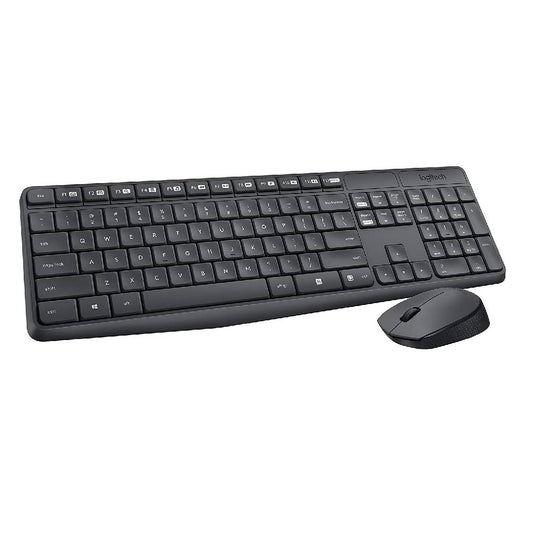 Teclado y Mouse Logitech MK235 Negro Antiderrame