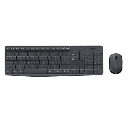 Teclado y Mouse Logitech MK235 Negro Antiderrame
