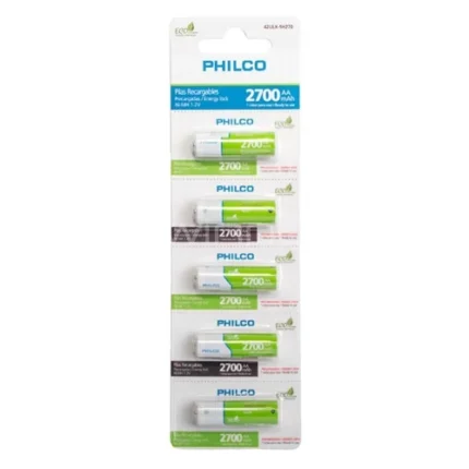 Pack 5 Pilas Recargables Aa 2700mha